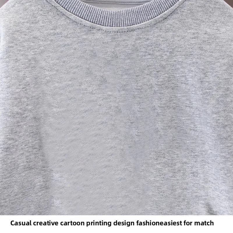 Sanrio Spring Autumn Children's Casual Long Sleeve Sweatshirt Sets Girls Boys Pullover+ Pant 2pcs Suit Kids Sport Clothing Sets