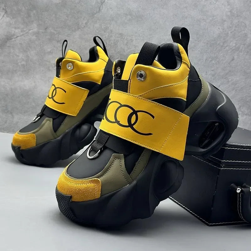 Men's Thick Soled Sports Shoes Fashionable and Versatile Trendy Street Style Men's Casual Shoes