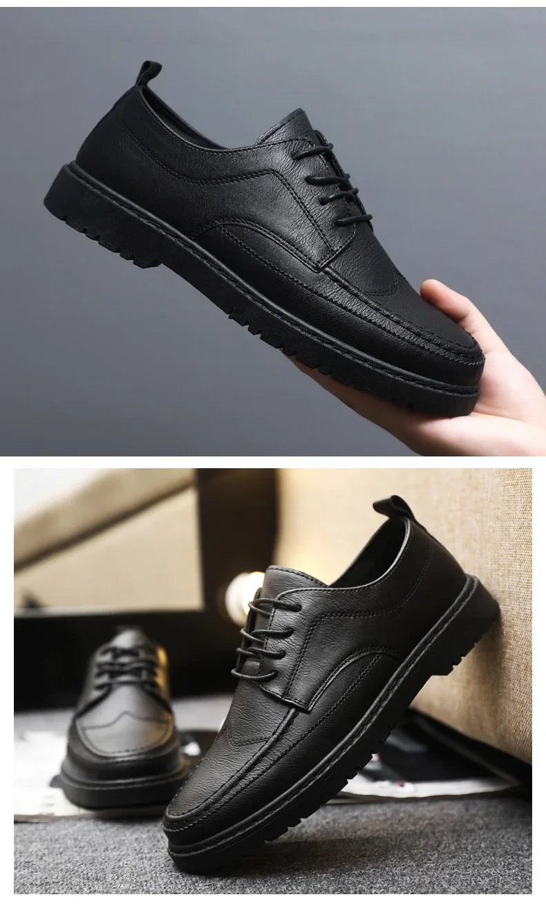 Classic Business Leather Shoes for Men Fashion Handcrafted Men's Dress Shoes Comfortable Flats Loafers Brand Men's Casual Shoes