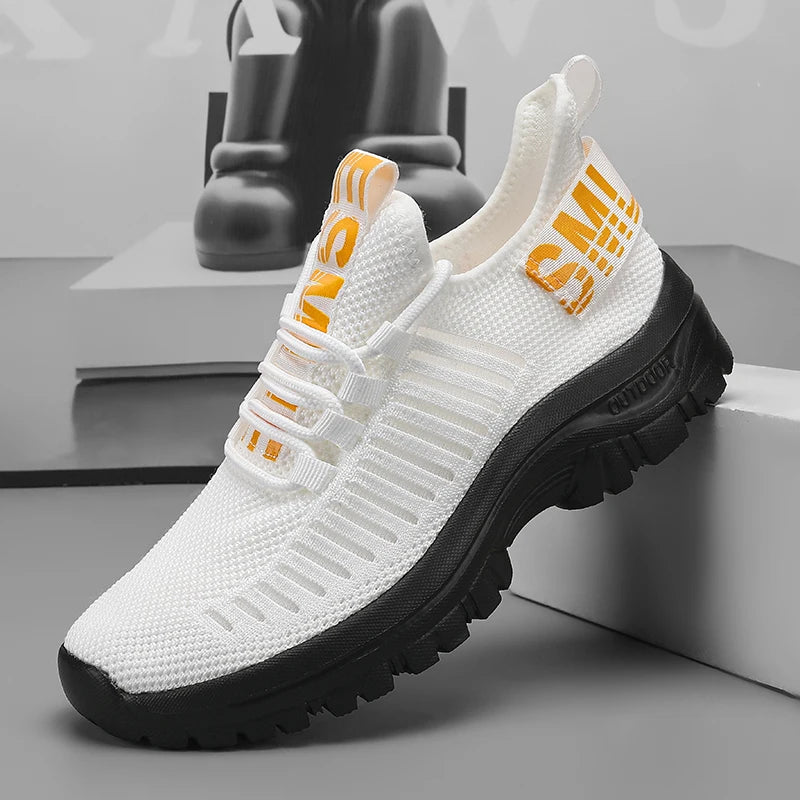new Shoes for Man	Summer Walking Comfort Platform Sneakers Mesh Fashion Design Breathable Travel Training Jogging Shoes 36-46