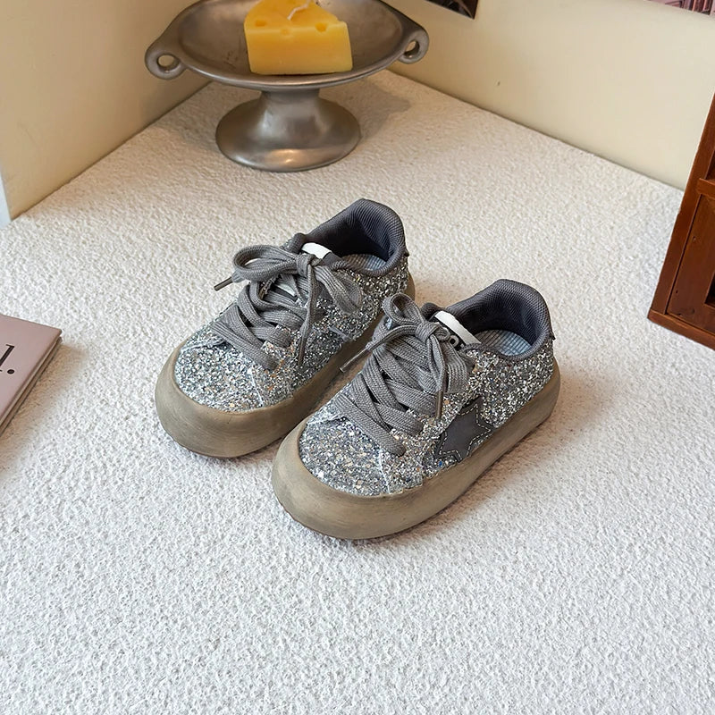 Sneakers Kids Summer New Boys Girls Sports Mesh Shoes Casual Board Shoes Leather Soft Soled Children Small White Shoes