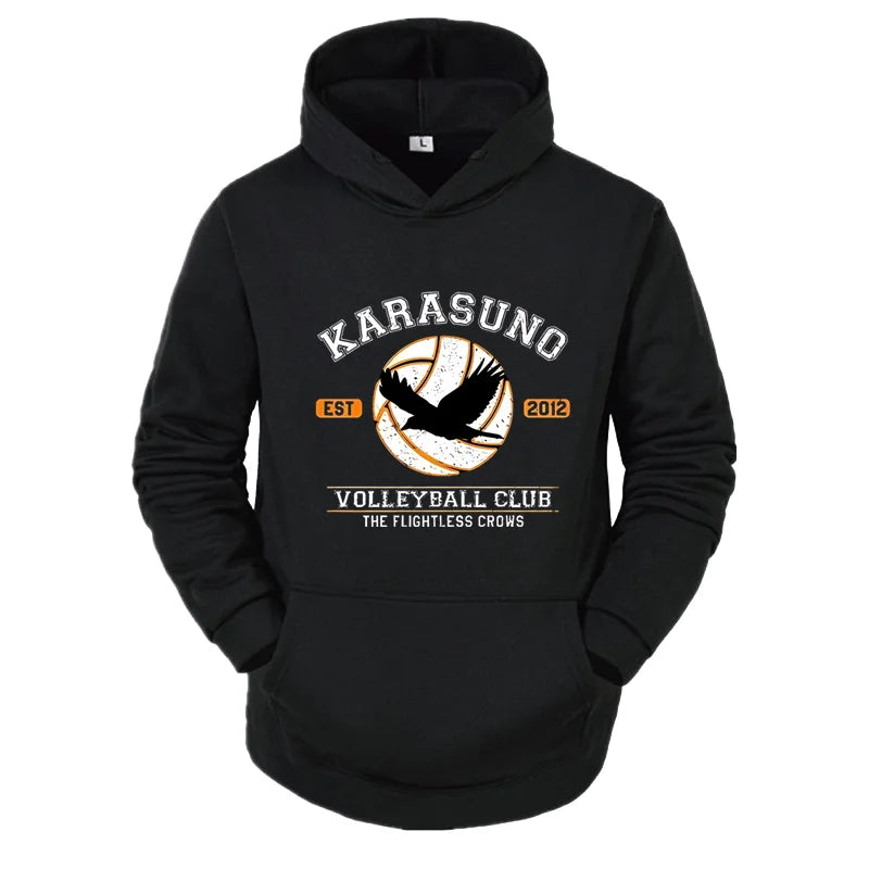 Japanese Tokyo Anime Haikyou Hoodie Men's Fun Pattern Street Fashion Men's Sportswear Autumn/Winter Suitable for Both Men/Women