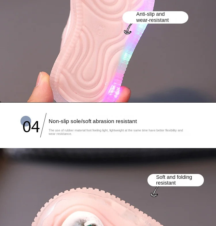 Light Up Sports Shoes for Young Children Fashion Leather Luminous Kids Sneakers Baby Toddler Shoes New Girls Boys Board Footwear