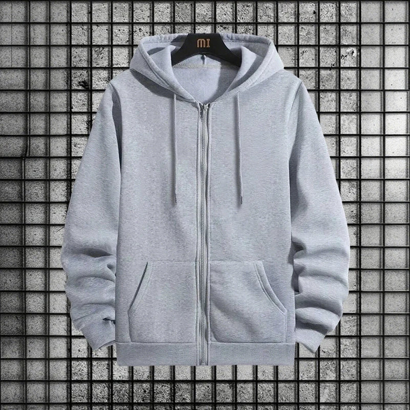 2025 New Arrival Men's Zipper Hoodie Sweatpants 2 Piece Set High Quality Hooded Long Sleeve Sweatshirt Autumn Winter Tracksuit