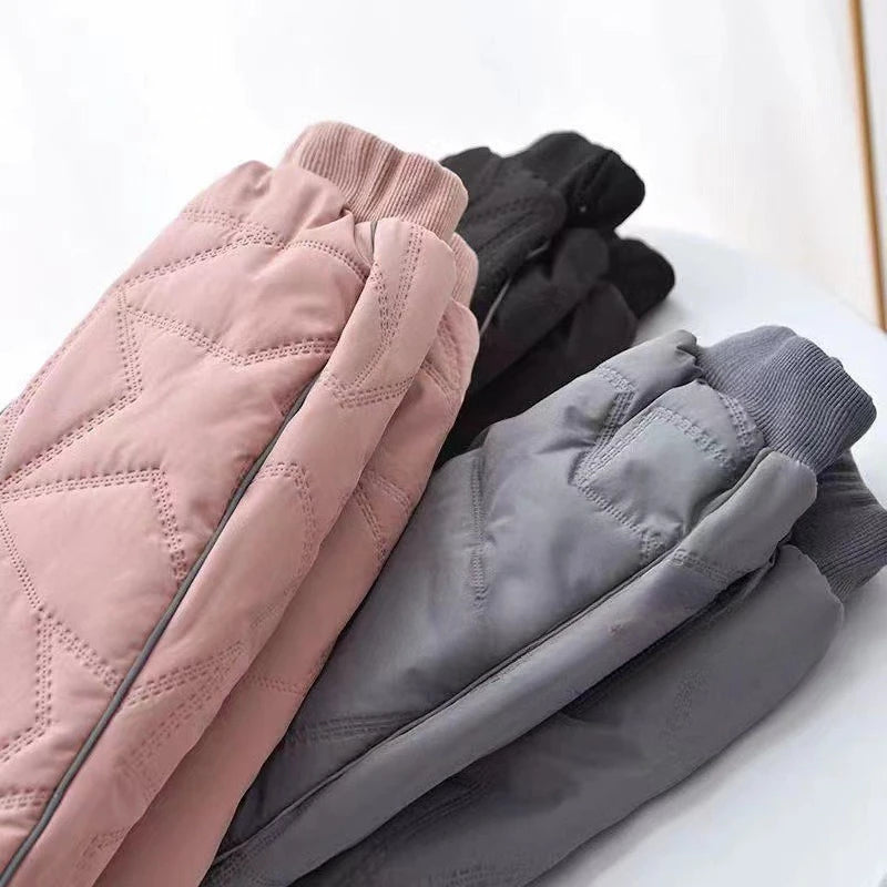 Kids Winter Thermal Pants Cotton-Padded Warm Trousers for Cold Weather Outdoor Snow Play & Comfort