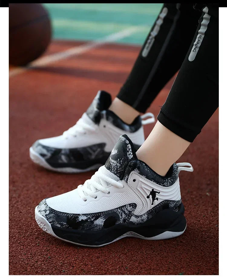 Children Sports Shoes 2025 Sneakers New Boys Brand Basketball Shoes for Kids Thick Sole Non-slip Child Boy Basket Trainer Shoes