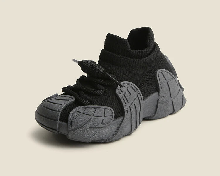 Kid Shoes Sneakers Fashion Knit Luxury Designer High Top Children Shoes Comfortable Casual Running Sports Tennis Shoes Boy Girls