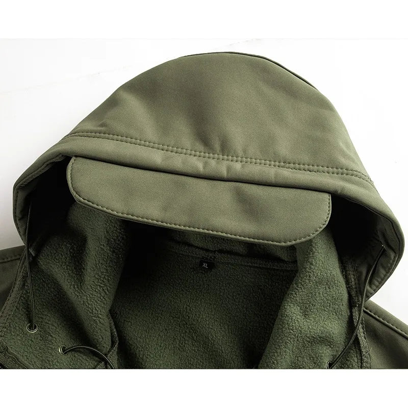 Men's Sets Jackets Winter Pants Water Resistant Coats Fleece Lined Hooded Snowboard Softshell Tactical Pants with Multi-Pockets