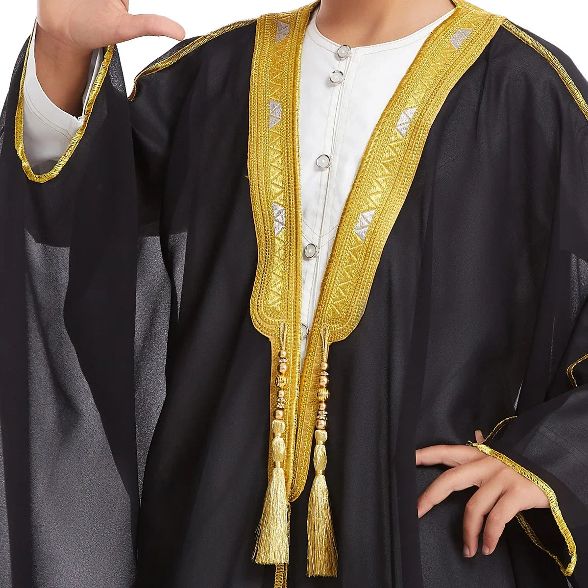 Eid Kids Boys Robe Muslim Dress Children Open Abaya Prayer Kaftan Ramadan Morocco Jubba Modest Islamic Dubai Saudi Abaya Thobe