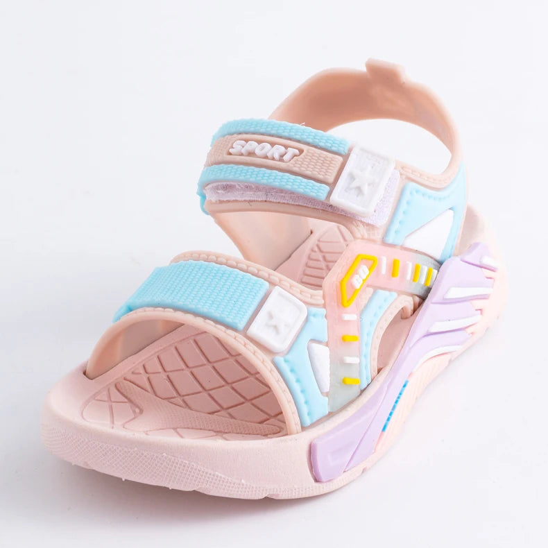 Summer Kids' Sandals Unisex Soft Bottom Casual Beach Shoes for Primary School Students Boys & Girls Charms Decorations