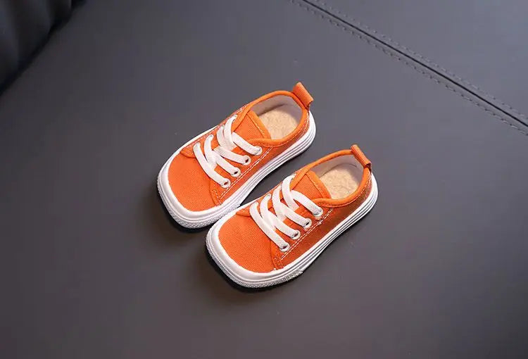 Kids Non-slip Comfort Sneakers Shoe Toddlers Tennis shoesChildren Sport Canvas Shoes Lace-up Girls Flat Boys Casual Shoes