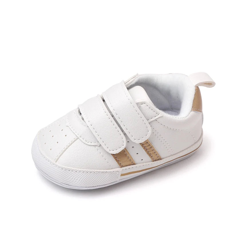 White Sneakers With Soft Soles Children's Sports Shoes For Spring/Autumn New Style Suitable For Both Boys And Girls Baby Shoes