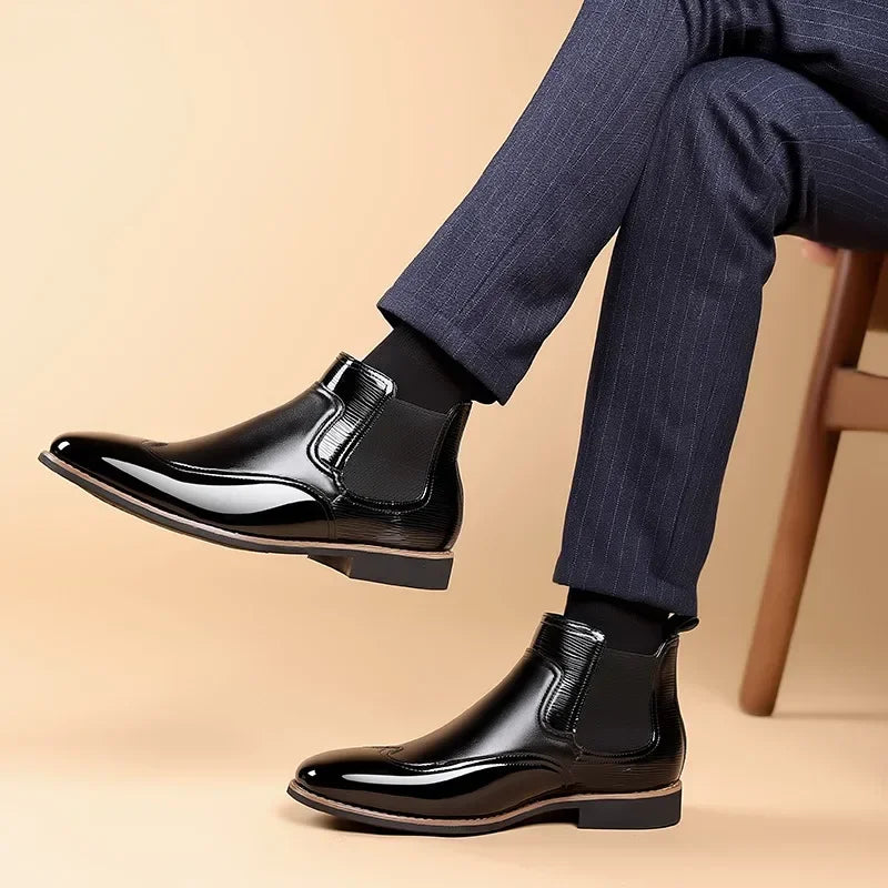 Boots for Men Luxury Retro Men Ankle Boot Classic Business Dress Shoes designer British Style High-top Casual Shoes Male