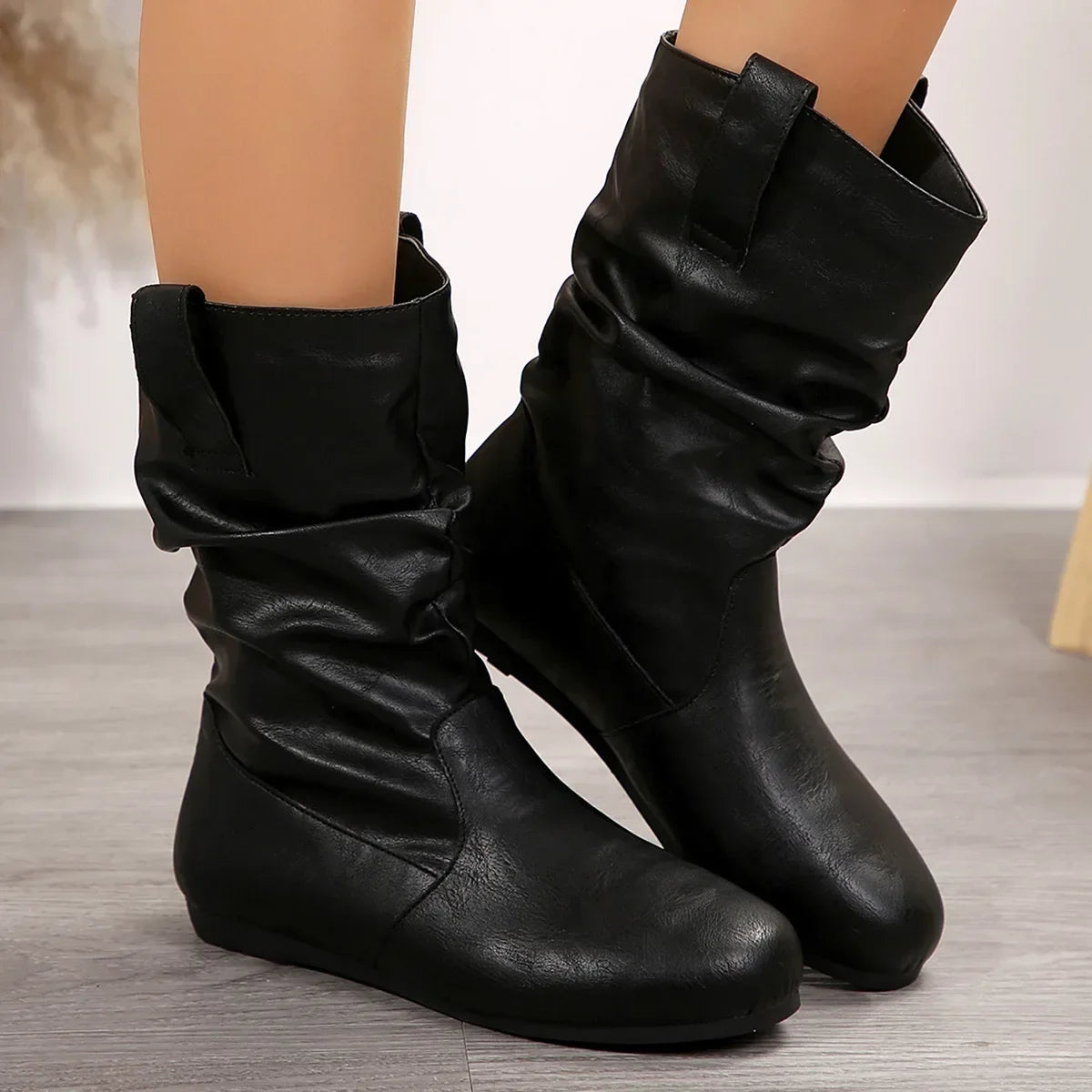 Women's Boots  Winter New Round Toe Warm Low Tube Flat Bottom Ankle Boots Casual  Anti Slip Cold Proof Student Snow Boots