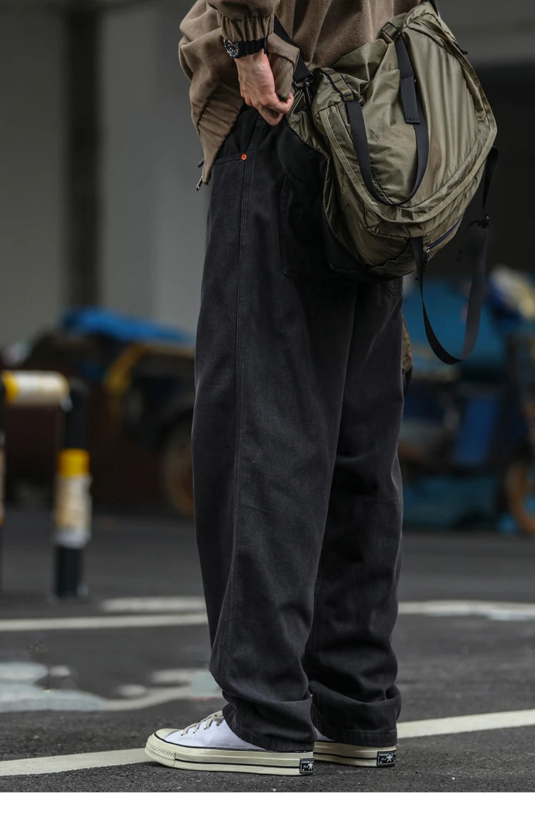 Japanese Streetwear High Quality Cargo Pants For Men Clothing Harajuku Casual Straight-Leg Trousers Korean Fashion Baggy Pants