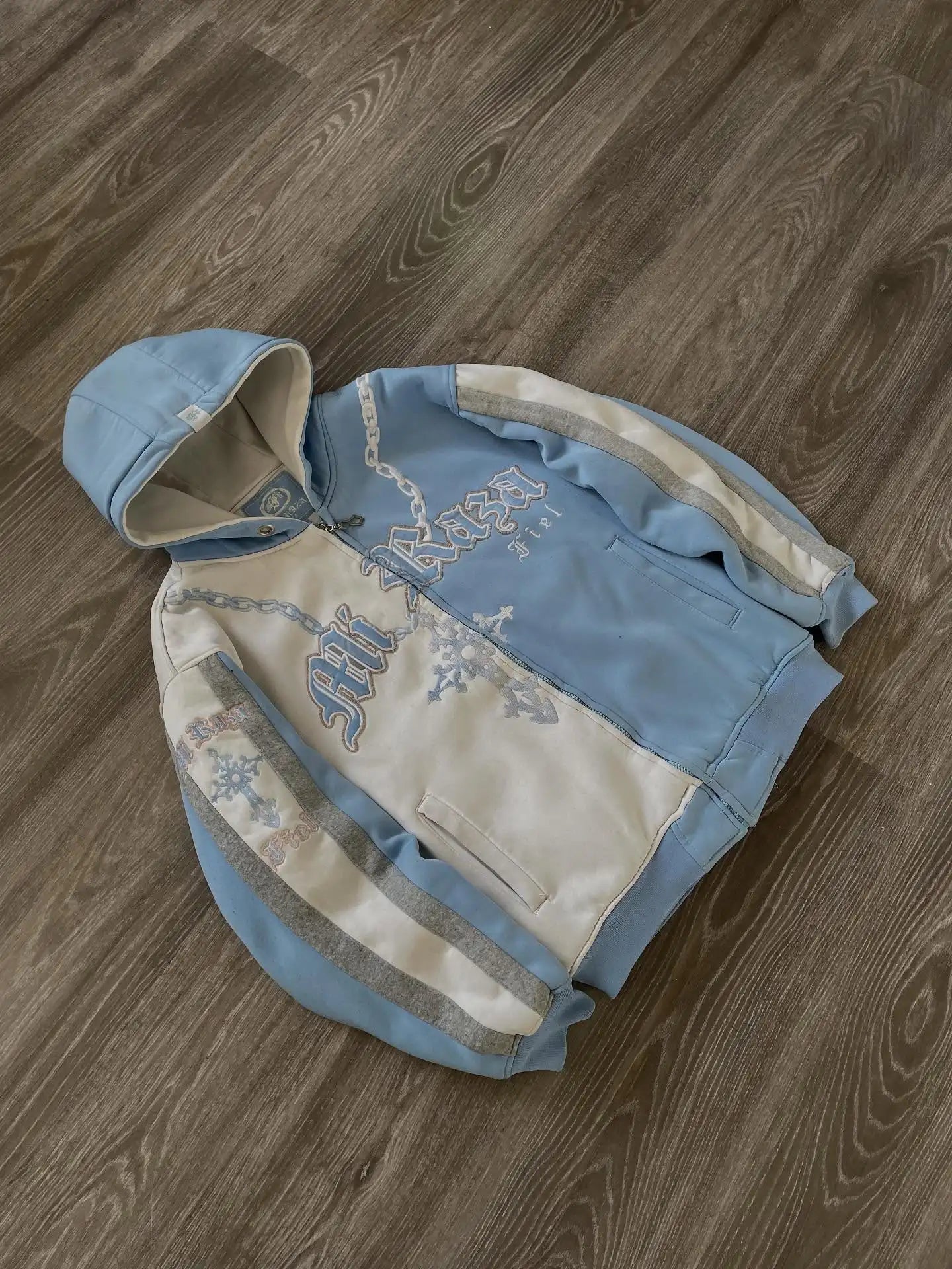 Y2K Harajuku Gothic Retro Oversize Hoodie Men Women Fashion Embroidery Jacket Hip Hop Sweatshirt Coat Selling Personality Coat