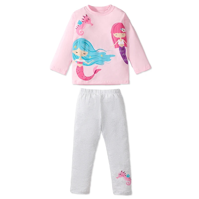 Little maven Children's Clothing Set Toddler Girls 2025 Autumn Spring Cartoon Bowknot Outfits for Kids Clothes Top+Pant Sets