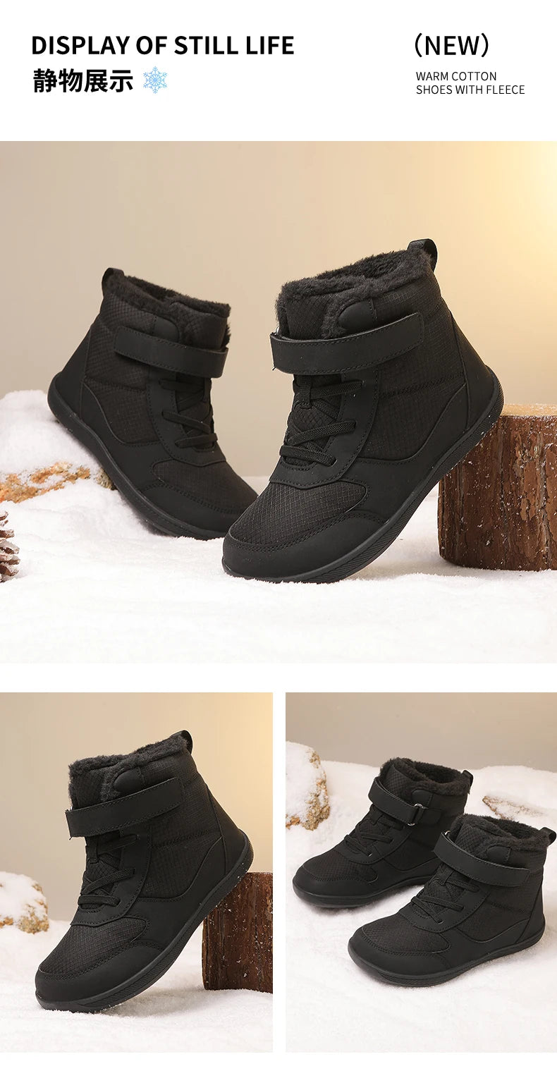 Kids Barefoot Snow Boots Winter Warm Boots for Girls Boys Outdoor Walking Non-slip Children's Shoes Girls' Boy Shoes Sneakers