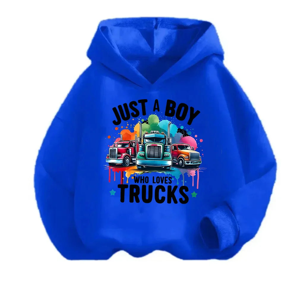 Colorful cartoon printed hooded casual warm hoodie, suitable for outdoor wear in autumn and winter