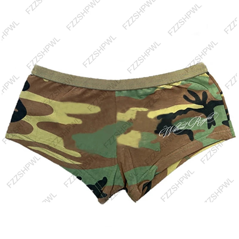 Y2K Shorts Grunge Goth Hip Hop Harajuku Letter Print Vintage Hot pants Streetwear High street Chic Casual Cleanfit Y2k Panties