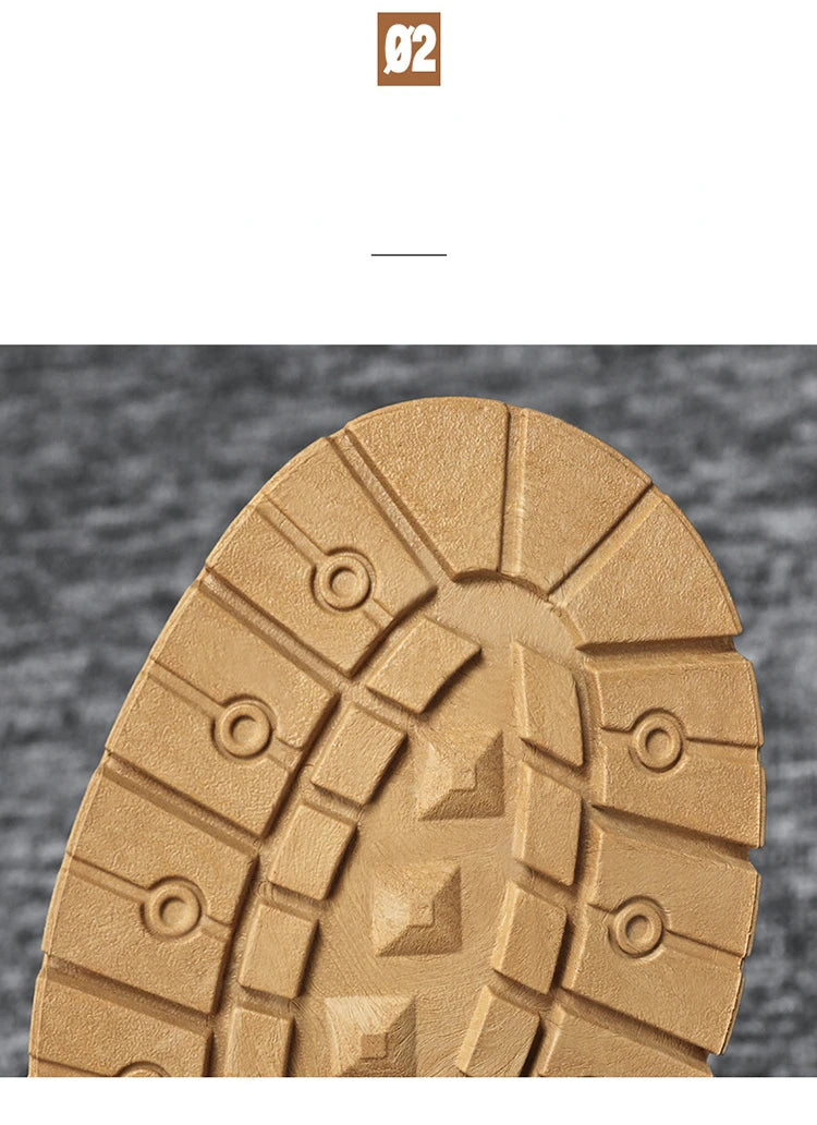 New Men's Boots Designer Luxury Men Working Boots High Tops Platform Leather Shoes for Men British style Motorcycle Botas Hombre