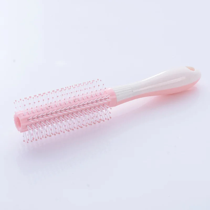 Cute Japanese Korean Massage Anti-screw Plastic Hair Brush White Curly Hair Hollow Activity Gym Untangling Hairdressing Comb