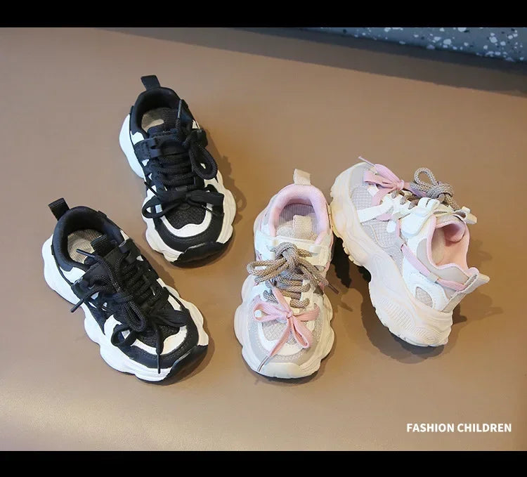 Kids Sneakers for Girls Fashion Sports Shoes for Toddlers Breathable Non-slip Children School Running Shoes for Boys Versatile