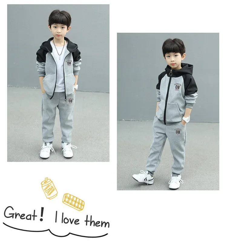 Boys Spring/autumn 2024 New Arrival Fashionable Baby Trendy Brand 2-piece Set Cool Kids Clothes For Little Ones