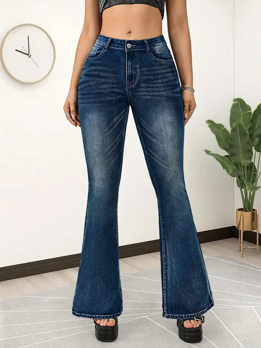 European and N Style Edition Stretch Bell-bottom Pants Women Jeans Women Comfortable Fashion All-matching Trend Jeans