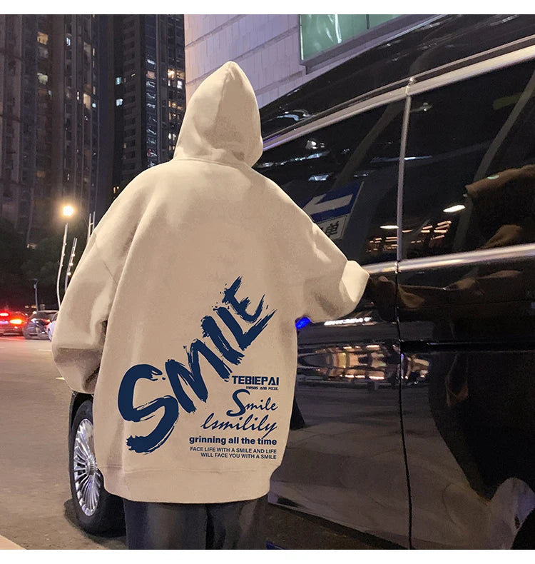 2025 New Men's Fashion Brand Hooded Sweatshirt for Spring and Autumn, Hoodie with Hong Kong Style, Loose Outerwear