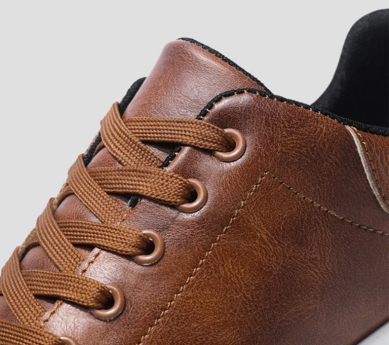 2025 Spring Classic Men Leather Casual Shoes Cross-border Hot Sale Versatile Man Sneakers Loafers Fashion Large Size Board Shoes