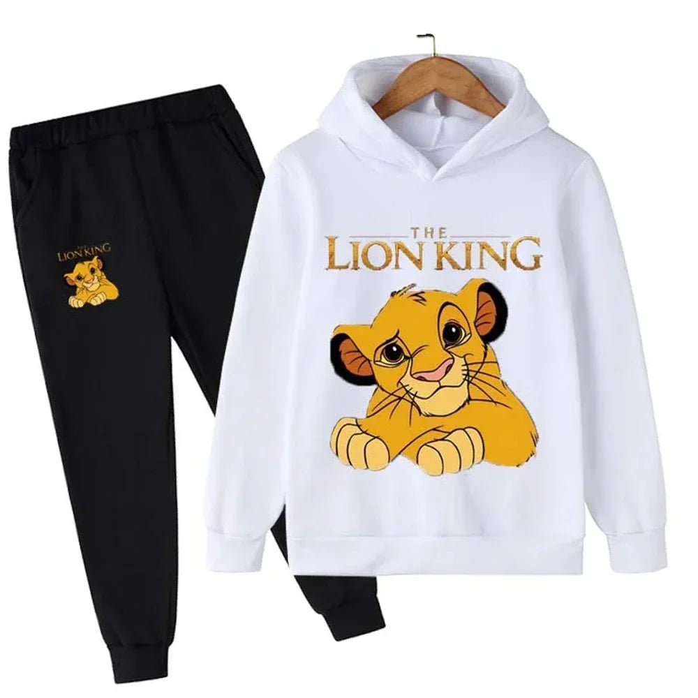 Children's The Lion Tracksuit Set, Hoodies, Top and Pants, Sportswear, Clothing for Boys and Girls, Clothing for Kids, 2 Pieces