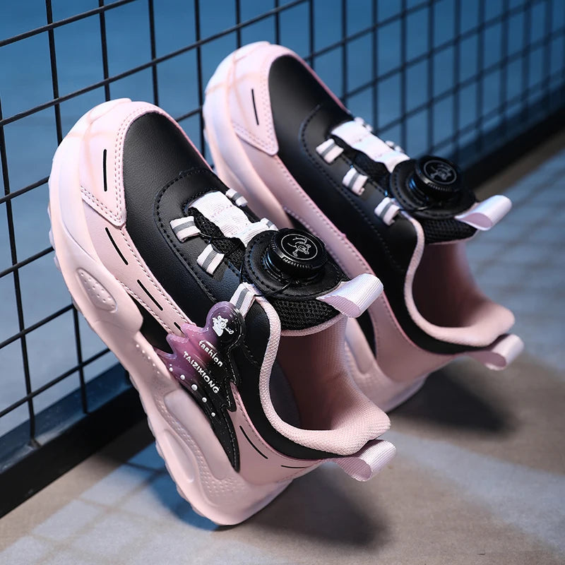 Children Sneaker Boys Casual Shoes Leather Student Walking Shoes Kids Non-slip Lightweight Girls Sports Running Tennis Footwear