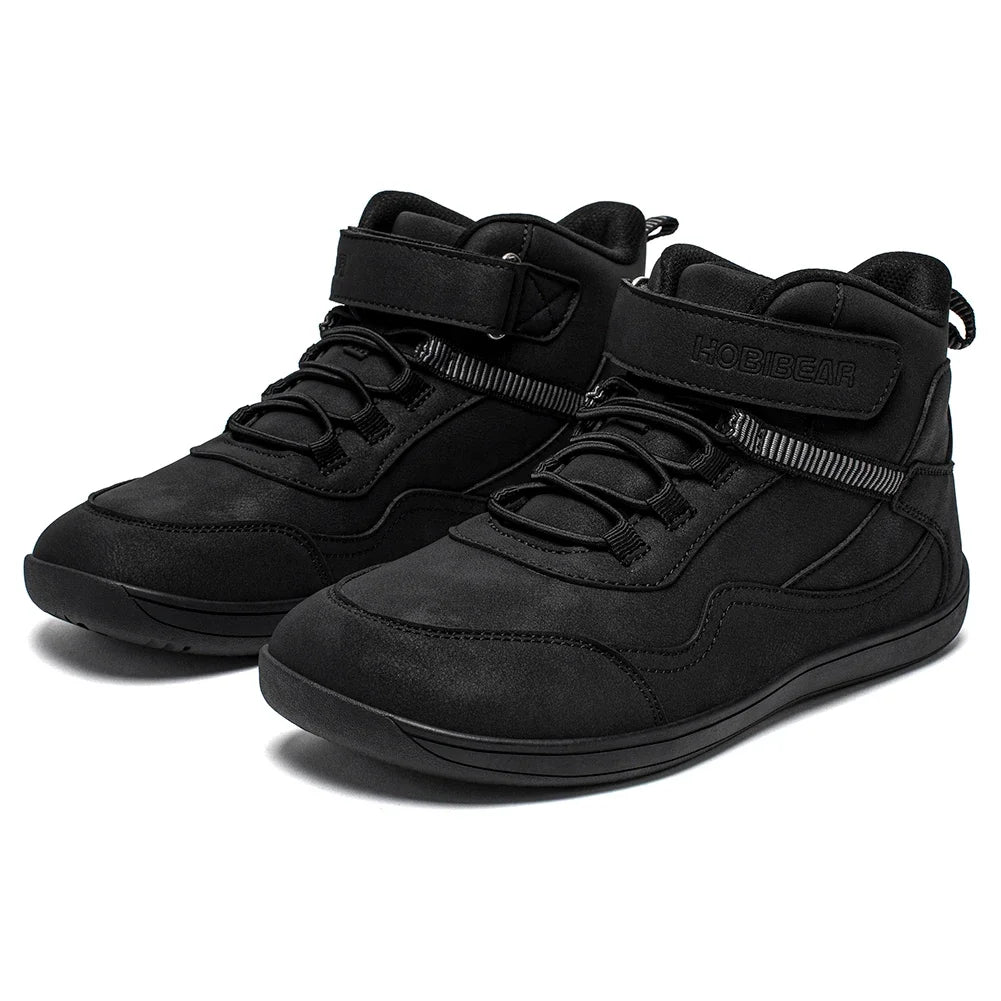 2025 Kids Mid-Barefoot Shoes Big/Kid Wide Toe Box Zero Drop Artificial Leather Hook-Loop Outdoor Boots  kids shoes