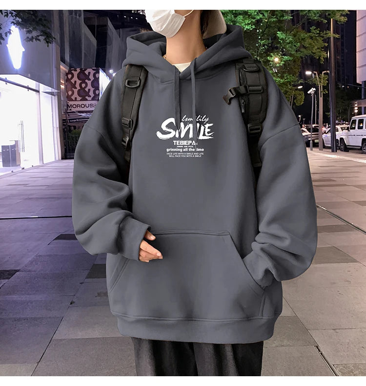 2025 New Men's Fashion Brand Hooded Sweatshirt for Spring and Autumn, Hoodie with Hong Kong Style, Loose Outerwear