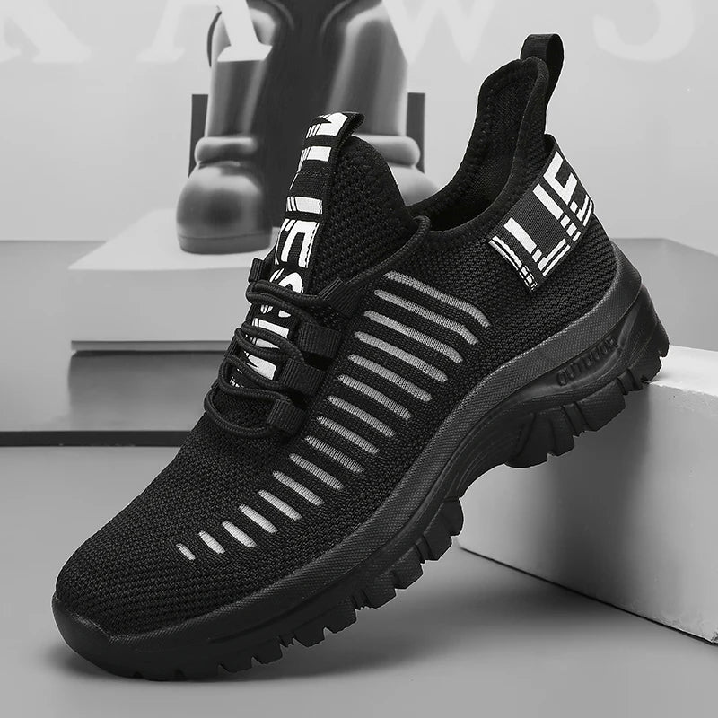 new Shoes for Man	Summer Walking Comfort Platform Sneakers Mesh Fashion Design Breathable Travel Training Jogging Shoes 36-46