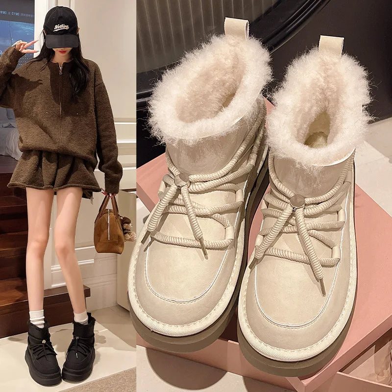 Women's Boots Autumn  Australia Female Shoes Luxury Designer Winter Footwear Boots-Women Snow Ladies Fashion Lolita 2024