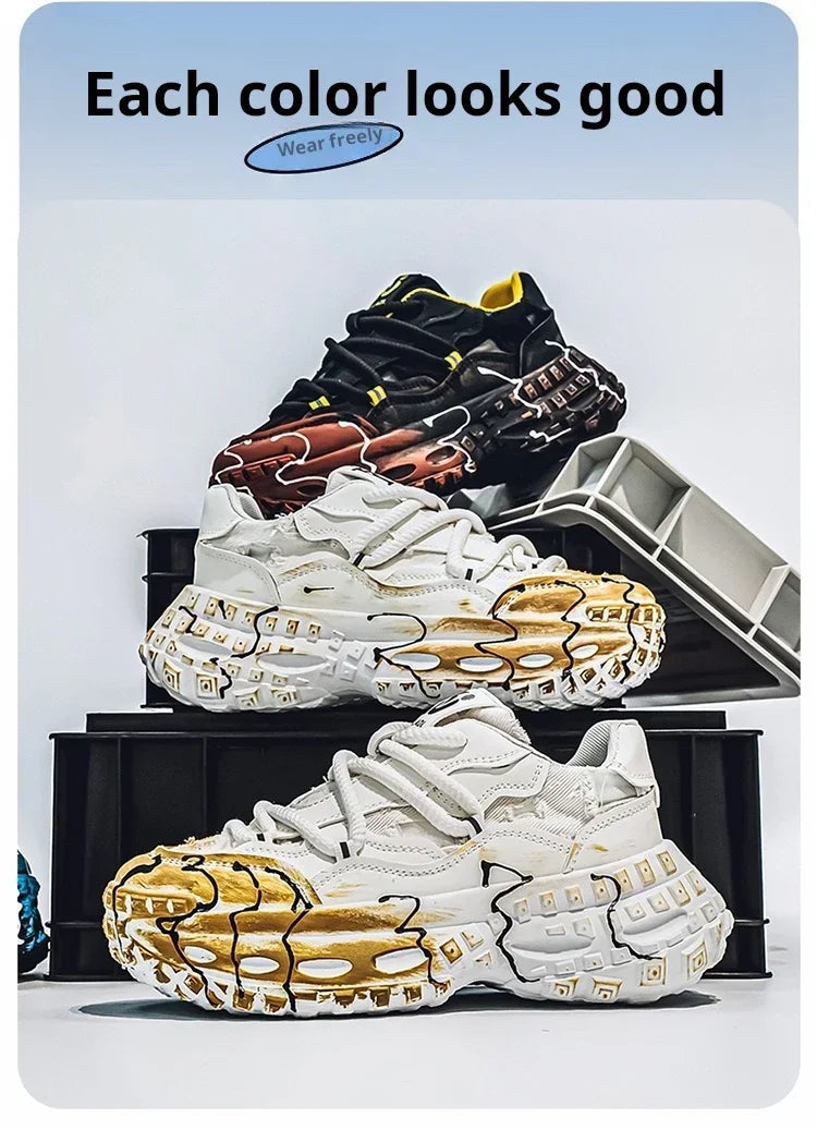 Men's Casual Shoes 2025 Shockproof Comfortable Outdoor Running Fitness Training Exercise Sneakers Size 39-44 Hot Sale Retro