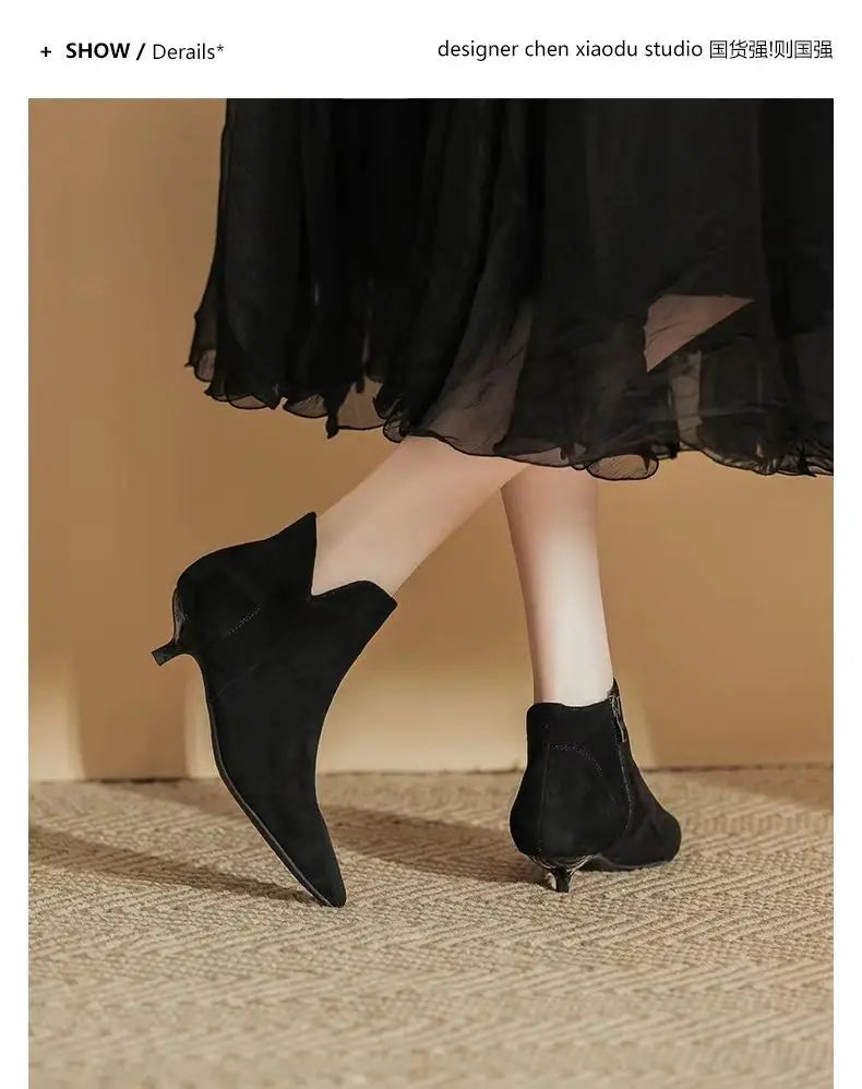 Super High Heel Boots High Heel Shoes Thick Heel Short Boots Autumn Winter 2025New Waterproof Platform Single Boot Women Boots