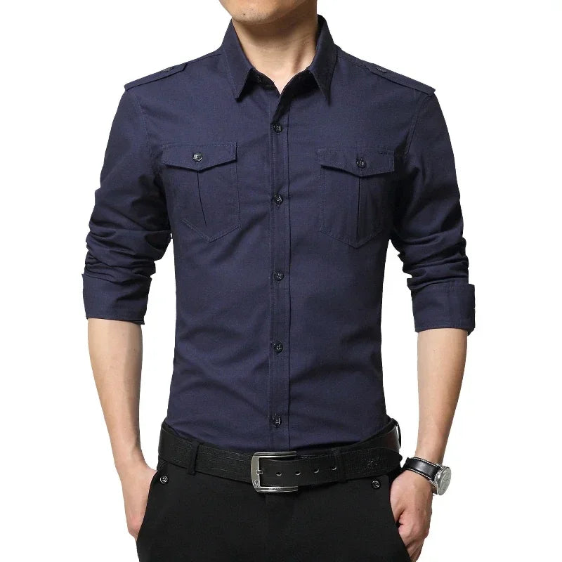 Men Shirts Tops Single Breasted Shirt Turn Down Collar Full Sleeve Casual Regular Splice Simple Slim Fit Top Autumn Winter