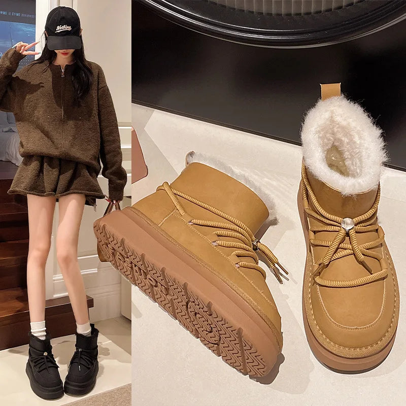 Women's Boots Autumn  Australia Female Shoes Luxury Designer Winter Footwear Boots-Women Snow Ladies Fashion Lolita 2024