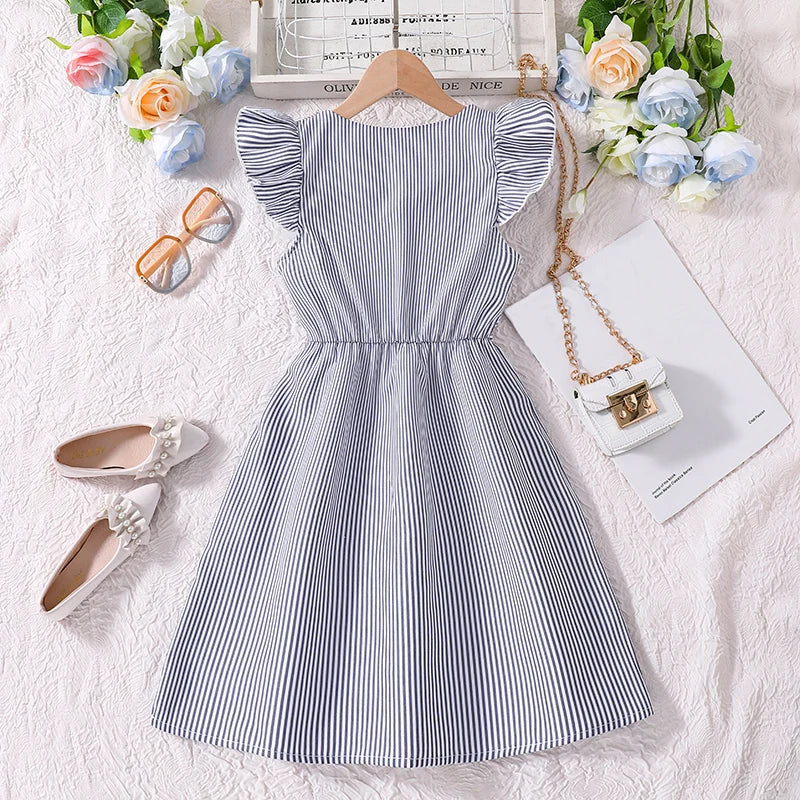 Kids Dress For Girls 8-12 Years Summer Girls Dopamine Dress Graduation Birthday Party Event Fresh Sweet Style Girls Dress