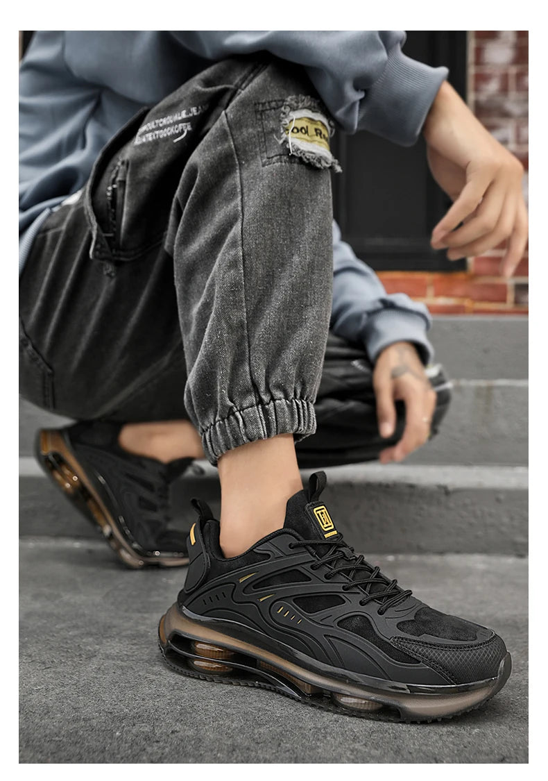 Men Shoes 2025 Casual Walk Air Cushion Marathon Breathable Lightweight Women's Comfortable Athletic Nonskid Sneakers