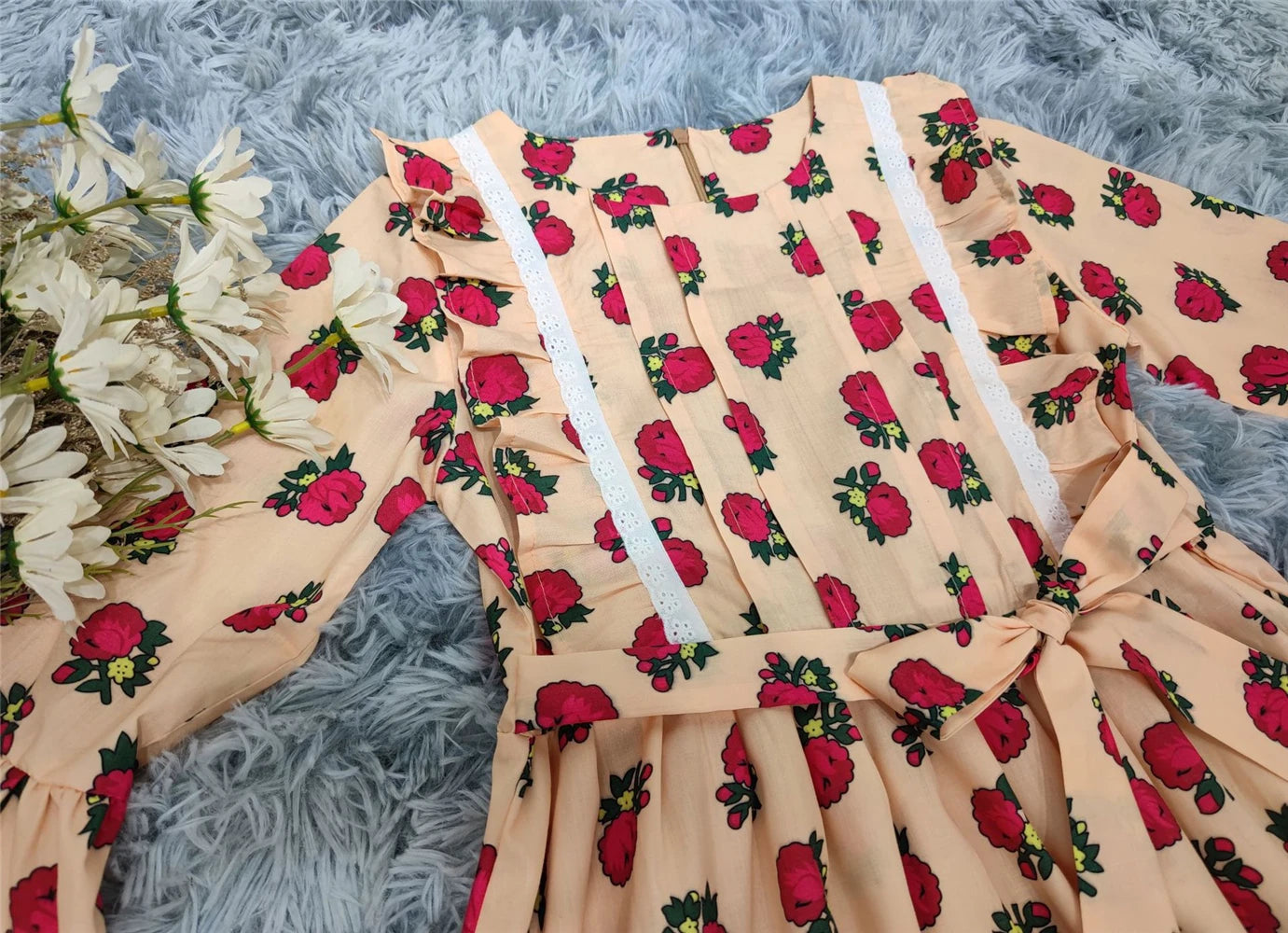 Ramadan Eid Girls Dress Kaftans Kids Abaya Dubai Arabic Turkey Islam Pakistan Muslim Dress Abayas Children Robe Arabe Musulmane