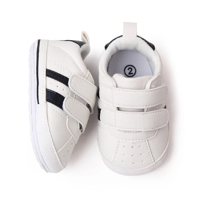 White Sneakers With Soft Soles Children's Sports Shoes For Spring/Autumn New Style Suitable For Both Boys And Girls Baby Shoes