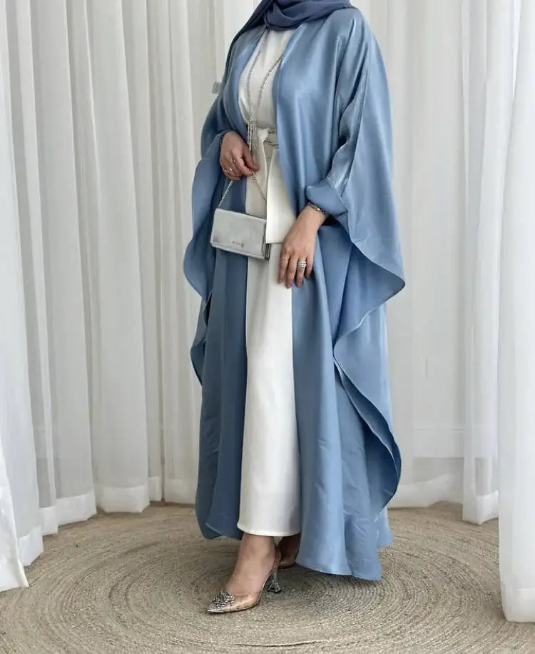 New Mother and Daughter Abaya Dubai Muslim Women Kids Girls Maxi Dress 2pcs Set Eid Djellaba Jalabiya Turkey Kimono Islamic Robe