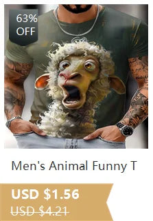 Men'S Novelty 3D Crew Neck T-Shirt,Casual Polyester Knit Fabric with Slight Stretch,Regular Fit,with