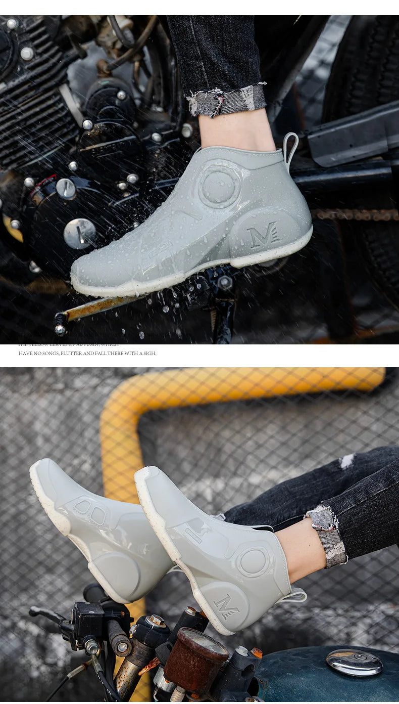 Motorcycle Boots Men Waterproof Riding Off-road Reflective Breathable Comfortable High Quality Wear-resistant Fishing Water Shoe