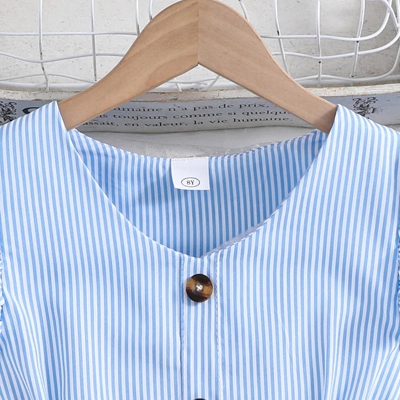 Kids Dress For Girls 8-12 Years Summer Girls Dopamine Dress Graduation Birthday Party Event Fresh Sweet Style Girls Dress