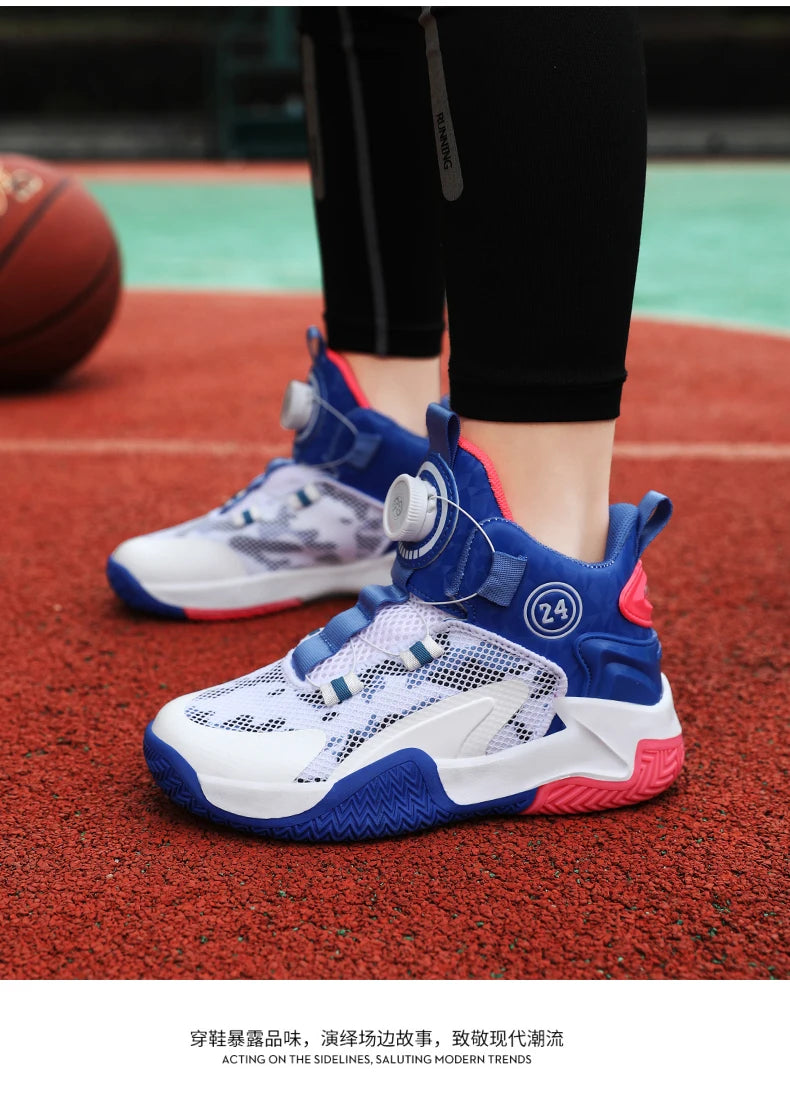 2025 New Children's Basketball Sports Shoes for Boys High Quality Running Kids Shoes Child Sneakers Non-Slip School Shoes